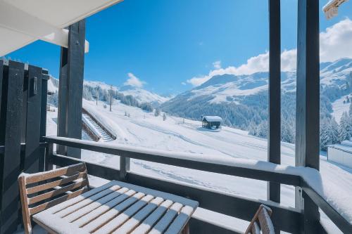 Résidence Villaret - Studio cabine avec cuisiné équipée et vue sur les pistes pour 4 personnes MAE-4194
