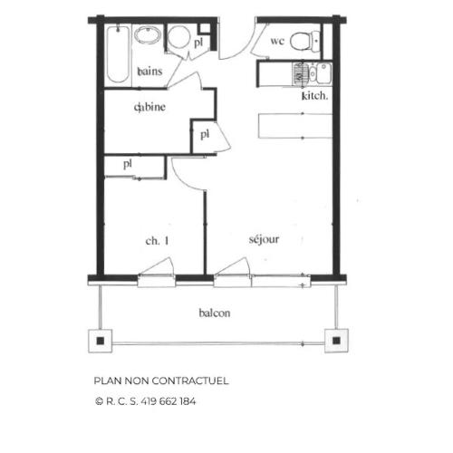 Résidence Argentiere - Appartement 2 pièces pour 4/6 personnes MAE-3864