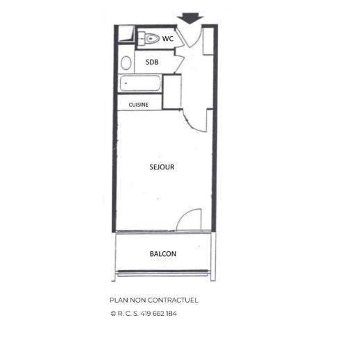 Résidence Chaviere - Studio ski aux pieds au coeur des Ménuires appartement pour 4 personnes MAE-4114
