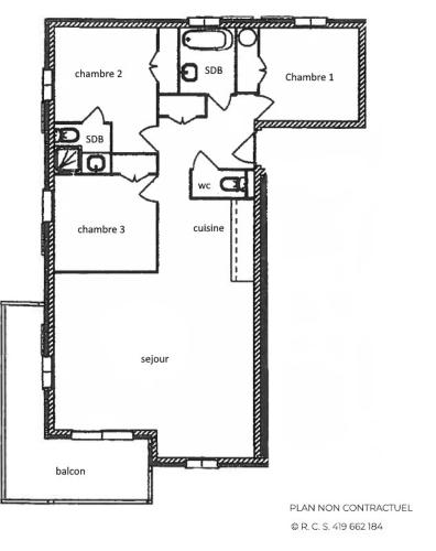 Résidence Hameau Des Marmottes - Hameau des Marmottes 7 appartement pour 6 pax MAE-4514