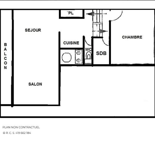 Résidence Lauzes - Appartement 6 personnes avec cuisine équipée aux Ménuires MAE-4684