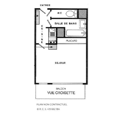 Résidence Lac Du Lou - Studio 4 personnes sur la Croisette avec vue sur les pistes MAE-5074