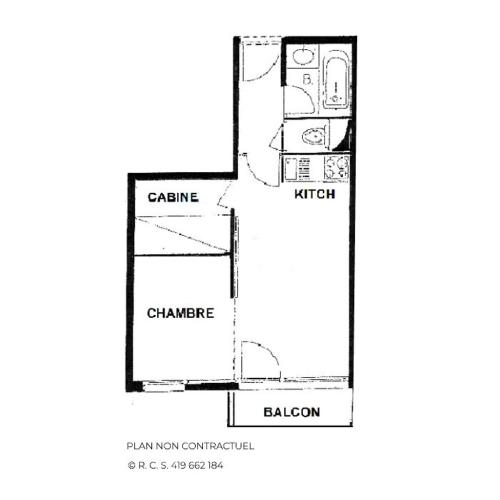 Résidence Villaret - Grand studio 4 personnes aux Menuires - accès 3 Vallées MAE-5734