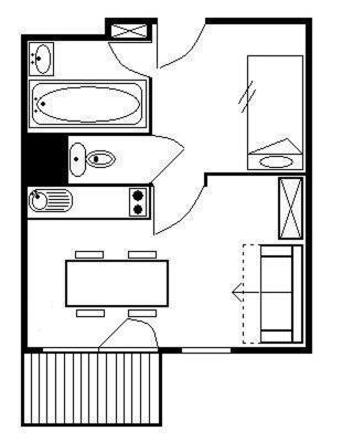 Résidence Gentianes - Studio standard ·Proche des pistes · Balcon MAE-3184