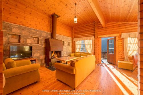 Istumisnurk majutusasutuses Xenios Chalet