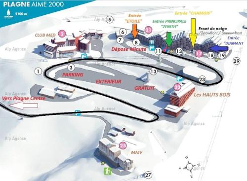 Résidence Aime 2000 - Studio 3/4 pers - AIME 2000 DIAMANT- PLAGNE AIME 2000 - H50A2 MAE-1273