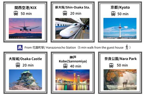 NEW OPEN, 130m2 Villa, 2 Stops to Namba, Free, Parking The Osaka Private Villa