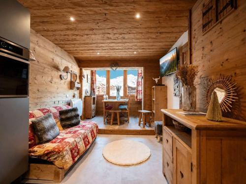 Appartement cosy 4 pers, rénové style montagne, ski aux pieds