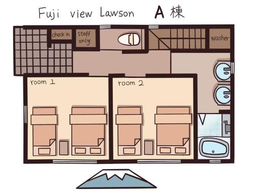 Fuji View Lawson A棟 新築屋上ラグジュアリー展望デッキ富士山ビュー河口湖駅近く