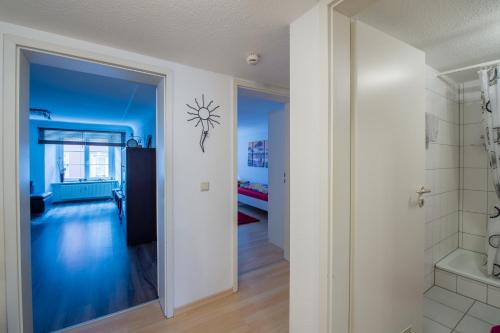 Ένα μπάνιο στο Ferienwohnung Theresa