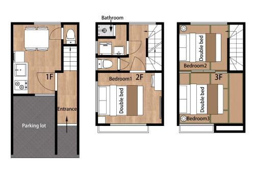 Osaka 3LDK 6ppl House - Free parking丨gouhuo