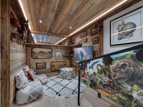 Chalet skis aux pieds avec piscine et sauna à Val-d'Isère