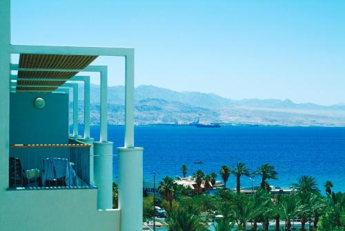 a view of the ocean from a building at Yam Suf by Isrotel Collection in Eilat