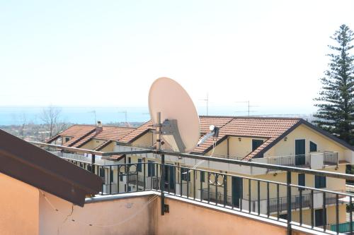 a view from the roof of a building with a satellite at B&B Villa San Leonardo in Mascali