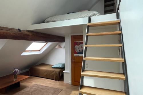 Marais 4th Rooftop Apartment with Mezzanine managed by Mey Agency