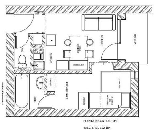 Résidence Melezes - Studio divisible de 24m² pour2 personnes MAE-6144