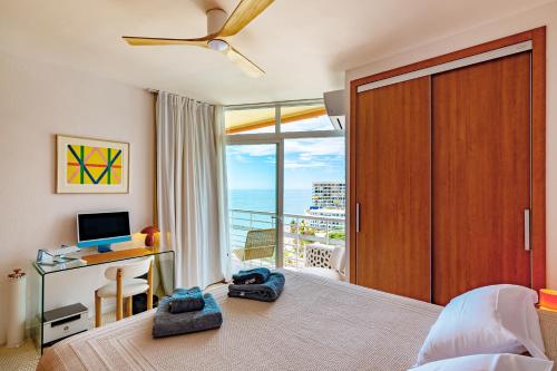Sea-view suite with 3 balconies and home cinema