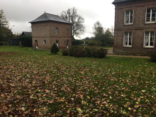 a large field of leaves in front of a building at Pavillon Grosfy in Hugleville-en-Caux