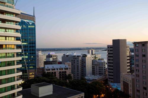 a view of a city with tall buildings at The Quadrant Hotel & Suites in Auckland