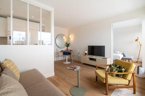 Appartement d'architecte - terrasse vue sur Paris