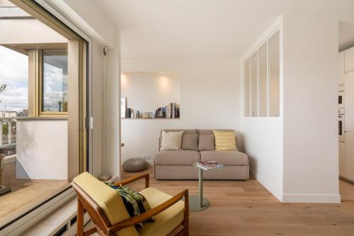 Appartement d'architecte - terrasse vue sur Paris