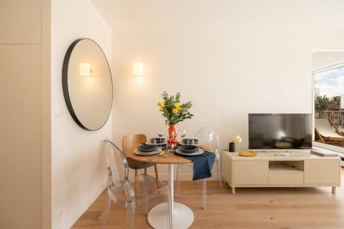 Appartement d'architecte - terrasse vue sur Paris