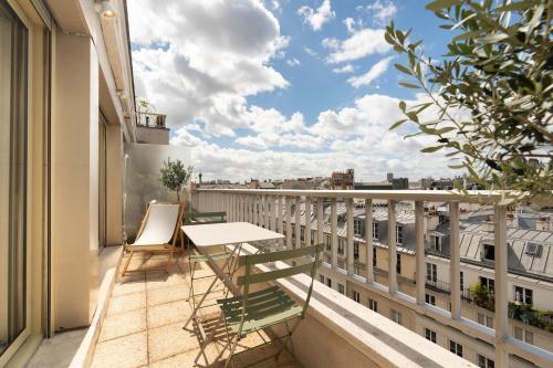 Appartement d'architecte - terrasse vue sur Paris
