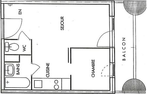 Résidence Le Cervin - 2 pièces 4 pers- WIFI- Le CERVIN- 114CE-PLAGNE SOLEIL MAE-5014