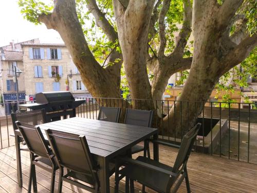 Le Mistral, appartement climatisé intramuros avec terrasse , proche palais des papes et pont d'Avignon