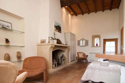 Χώρος καθιστικού στο Mas de la Rivoire B&B