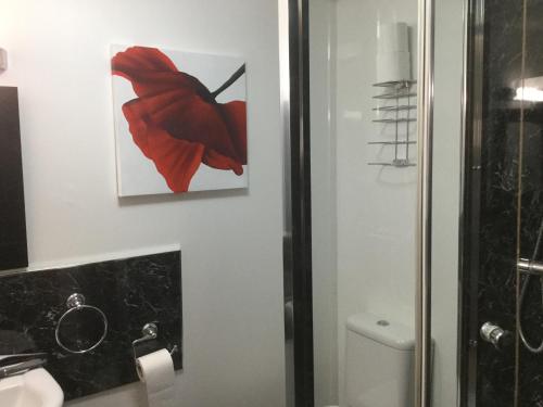 A bathroom at The Golf Hotel 