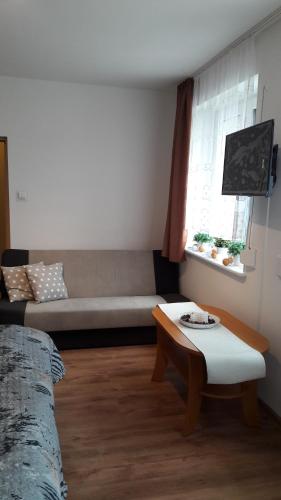 TV a/nebo společenská místnost v ubytování Azalia 32 Mielno l