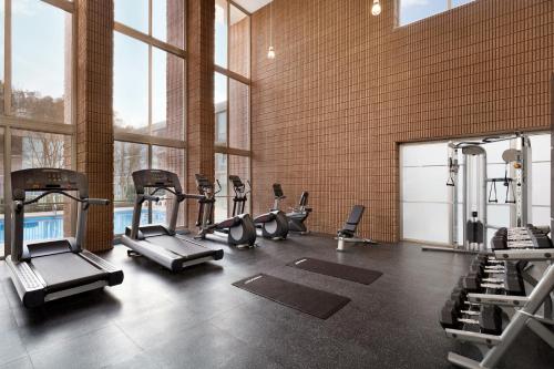 Fitness centrum a/nebo fitness zařízení v ubytování Clarion Inn Sheffield Muscle Shoals