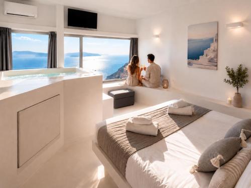 S for Santorini Unique Suites- Volcano, Sunset & Caldera View!