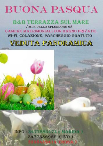 a collage of photos with a picture of easter eggs at Terrazza sul Mare in Giulianova