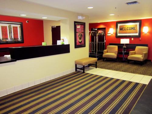 a waiting room with chairs and a waiting area at Extended Stay America Suites - Livermore - Airway Blvd in Livermore