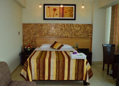 Ένα ή περισσότερα κρεβάτια σε δωμάτιο στο Hostal Gold Star