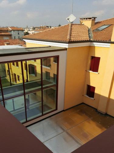 a view of a balcony of a building at UNAHOTELS Eco Hotel Villa Costanza Venezia in Mestre