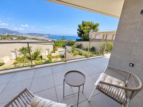 Casa Serena Sea View Terrasse Parking Bleu Pearl
