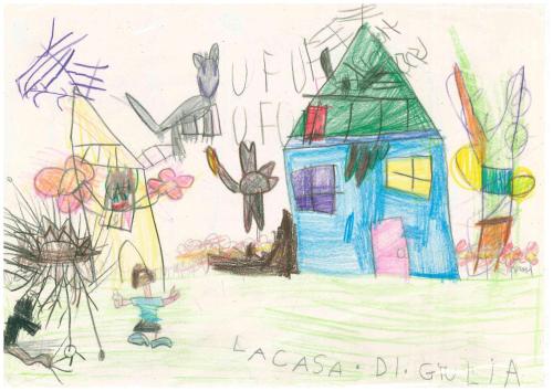 a drawing of a house in the water at Casa di Giulia (Bambini gratis fino a 6 anni) in Santa Luce