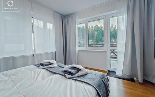 Postel nebo postele na pokoji v ubytování Wonder Home - Dom Willa Karpacz blisko centrum, tuż przy stoku i restauracji
