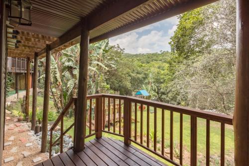 a view from the deck of a cabin at Beetleloop Guest House in Nelspruit