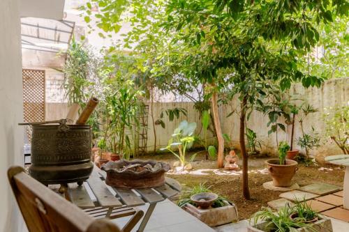 Stylish apt with Garden, Hilton area. near Metro