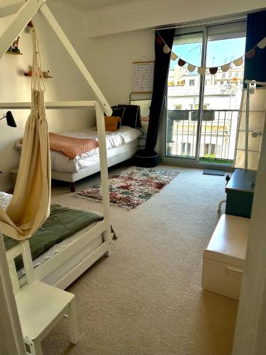 2 rooms garden view and AC up to 4p Maillot Étoile