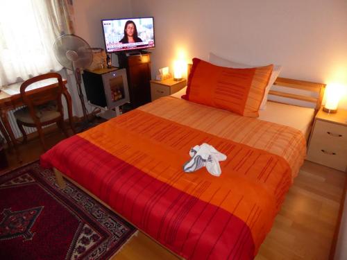 Postel nebo postele na pokoji v ubytování B&B Pappelweg - 2