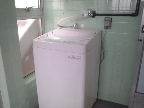a washing machine in a bathroom with a sink at Shirahono Yado Aoi Umi in Ishigaki Island