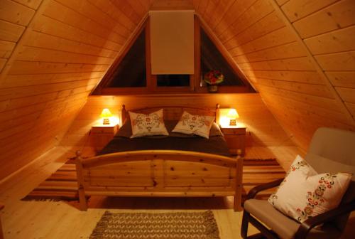 En eller flere senge i et værelse på Apartament Lux Czerwone Korale