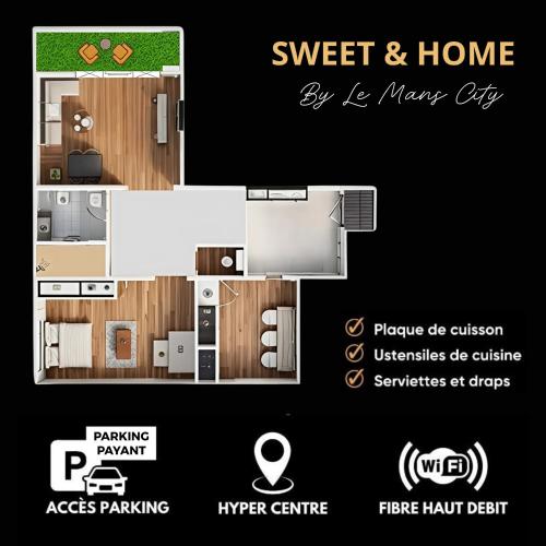 Sweet & Home - Centre-ville & Proche Circuit des 24H - Climatisé - Parking - by Le Mans City
