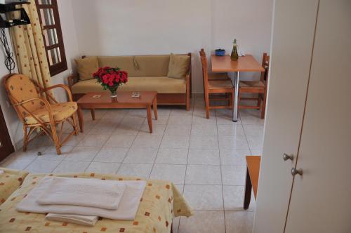 Χώρος καθιστικού στο Kato Zakros Palace Apartments