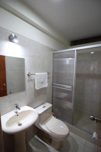 Koupelna v ubytování Munayki Hotel
